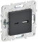 IEK SKANDY Розетка USB A+C 18Вт SK-R13G графит , SK-U22-018-K53