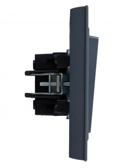 IEK BRITE Выключатель 2-клавишный 10А в сборе ВСР10-2-0-БрМ маренго , BR-V20-0-10-K35-F