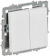 IEK BRITE Выключатель 2-клавишный перекрестный 10А ВС10-2-3-БрАБ арктический белый IEK, BR-V23-0-10-K91