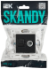 IEK SKANDY Розетка двойная TV+RJ45 кат.6 SK-A15Bl черный , SK-AK20-2-K02