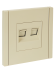 IEK FORTE&PIANO Розетка компьютерная двойная RJ45 кат.6 FP434 ваниль , FP-K20-2-K10