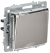 IEK BRITE Розетка 1-местная с заземлением с защитными шторками и крышкой 16А IP44 РСбш10-3-44-БрГН металл хром/никель IEK, BR-R16-16-44-M-K23