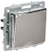 IEK BRITE Розетка 1-местная с заземлением с защитными шторками и крышкой 16А IP44 РСбш10-3-44-БрГН металл хром/никель IEK, BR-R16-16-44-M-K23