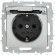IEK BRITE Розетка 1-местная с заземлением с защитными шторками и крышкой 16А IP44 РСбш10-3-44-БрГН металл хром/никель IEK, BR-R16-16-44-M-K23