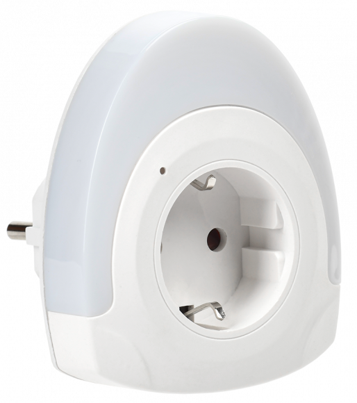 IEK LIGHTING Светильник-ночник светодиодный 002 овал со свободной розеткой 220В IEK, LDNN1-002-OV-P-00-S-K01