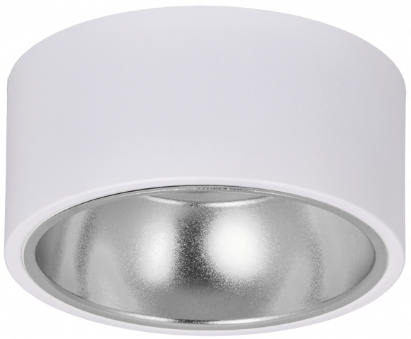 IEK LIGHTING Светильник 4017 накладной потолочный под лампу GX53 белый/хром IEK, LT-UPB0-4017-GX53-1-K54