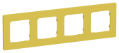 FLITE Рамка 4-местная РУ-4-К-ФлЖК желтый карри IEK, FI-M42-32-20-K44