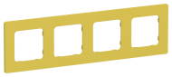 FLITE Рамка 4-местная РУ-4-К-ФлЖК желтый карри IEK, FI-M42-32-20-K44