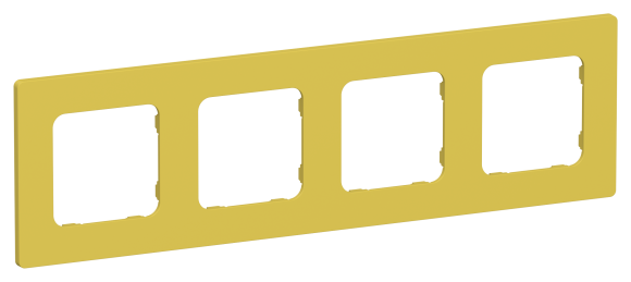 IEK FLITE Рамка 4-местная РУ-4-К-ФлЖК желтый карри IEK, FI-M42-32-20-K44