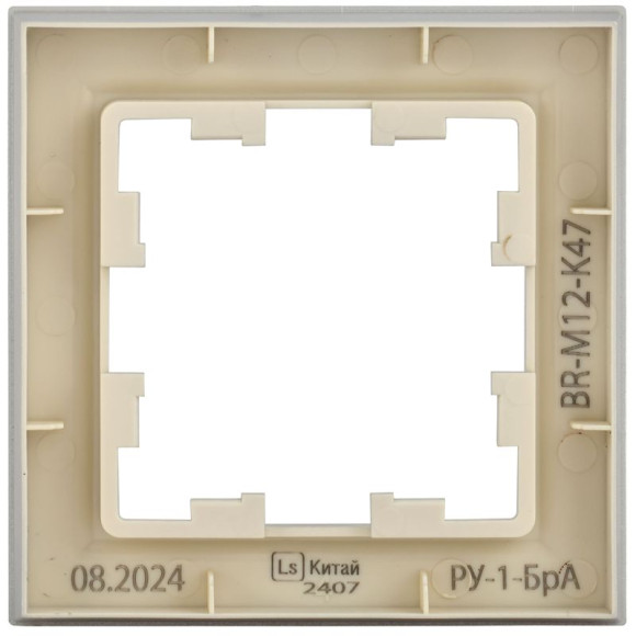 IEK BRITE Рамка 1-местная РУ-1-БрА алюминий IEK, BR-M12-K47