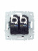IEK BRITE Розетка компьютерная двойная RJ45 кат.5E РК10-2-БрГ графит IEK, BR-K20-1-K53