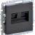 BRITE Розетка компьютерная двойная RJ45 кат.5E РК10-2-БрГ графит IEK, BR-K20-1-K53