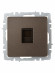 IEK BRITE Розетка компьютерная RJ45 кат.6 РК11-БрТБ темная бронза , BR-K10-2-K45