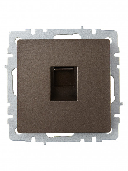 IEK BRITE Розетка компьютерная RJ45 кат.6 РК11-БрТБ темная бронза , BR-K10-2-K45