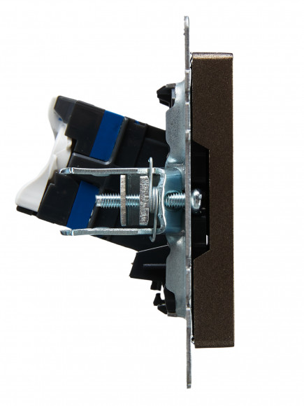 IEK BRITE Розетка компьютерная RJ45 кат.6 РК11-БрТБ темная бронза , BR-K10-2-K45