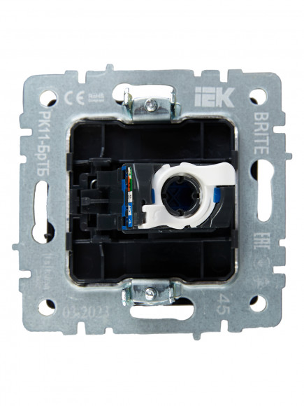 IEK BRITE Розетка компьютерная RJ45 кат.6 РК11-БрТБ темная бронза , BR-K10-2-K45