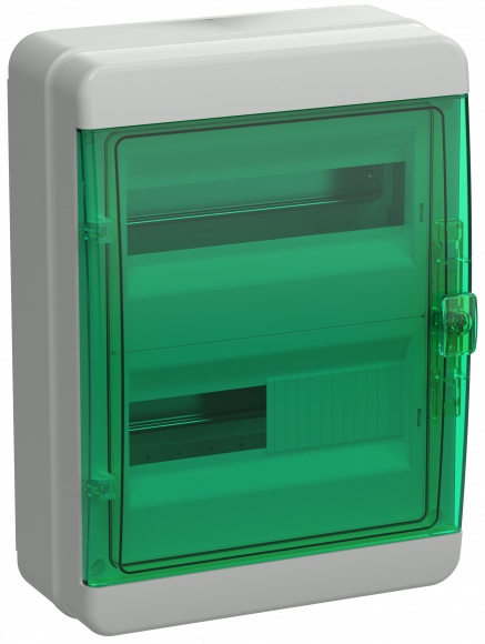 IEK TEKFOR Корпус пластиковый КМПн-24 IP65 зеленая прозрачная дверь IEK, TF5-KP72-N-24-65-K03-K06