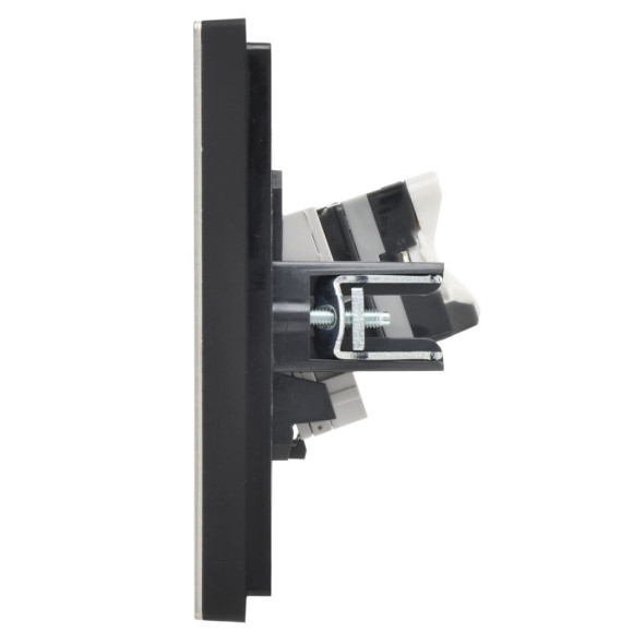 IEK FORTE&PIANO Розетка двойная RJ11+RJ45 кат.5E FP635M металл шампань IEK, FP-KT20-O-1-M-K37