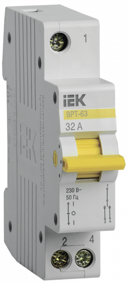 IEK Выключатель-разъединитель трехпозиционный ВРТ-63 1P 32А IEK, MPR10-1-032