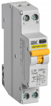 Выключатель автоматический дифференциального тока АВДТ32ML тип A С20 10мА KARAT IEK, MVD12-1-020-C-010-A
