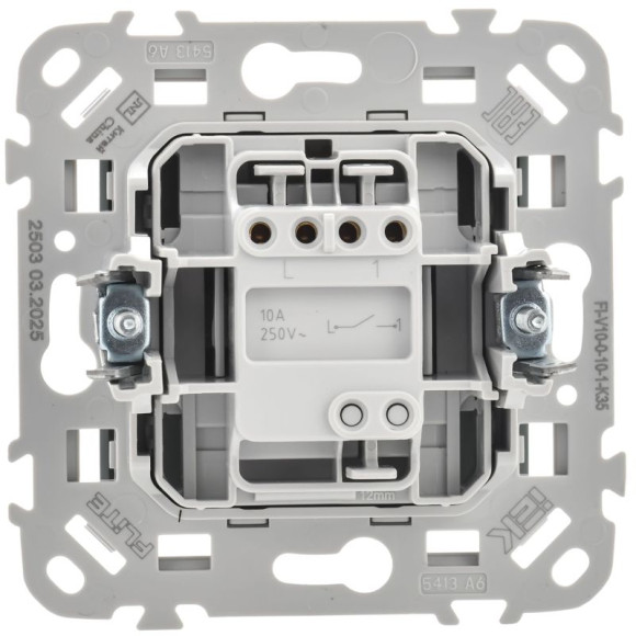 IEK FLITE Выключатель 1-клавишный 10А ВС11-1-0-ФлМ маренго IEK, FI-V10-0-10-1-K35