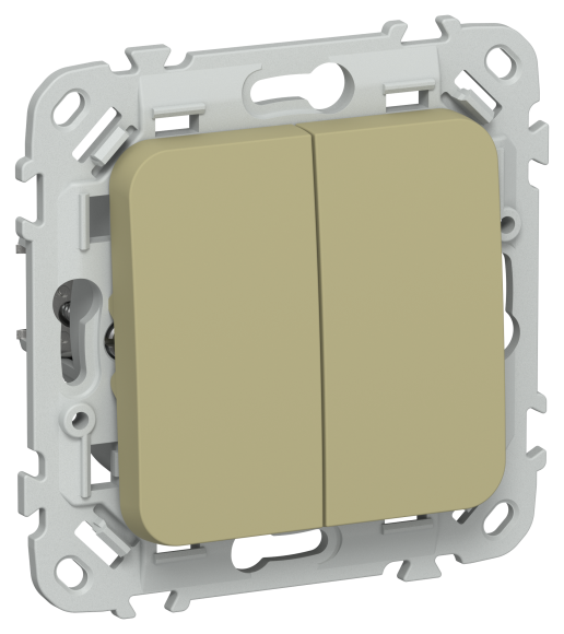 IEK FLITE Выключатель жалюзи с блокировкой 10А ВЖ42-2-0-ФлО оливковый IEK, FI-V15-0-10-K26