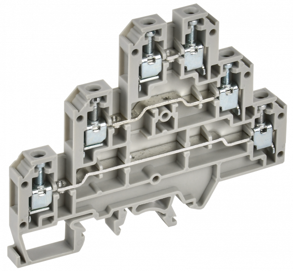 IEK Колодка клеммная CTS-ML трехуровневая 2,5мм2 серая IEK, YCT13-00-3-K03-002