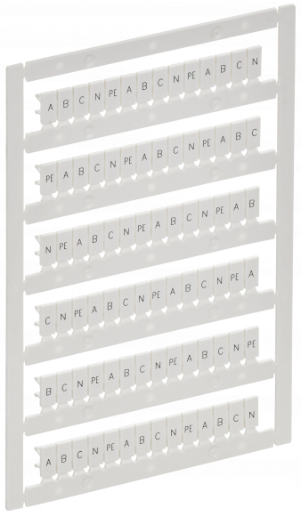 IEK ARMAFIX Маркер для CTS/CP 2,5мм2 с символами "A; B; C; N; PE" IEK, AF-CT10D-M-D25-21