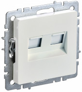 BRITE Розетка компьютерная двойная кат.5E RJ45 РК10-2-БрЖ жемчуг IEK, BR-K20-1-K36 BRITE Розетка компьютерная двойная кат.5E RJ45 РК10-2-БрЖ жемчуг IEK, BR-K20-1-K36