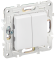 IEK SKANDY Выключатель 2-клавишный проходной 10А SK-V05W арктический белый , SK-V22-0-10-K01