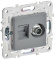 IEK SKANDY Розетка двойная TV+RJ45 кат.6 SK-A15Gr серый , SK-AK20-2-K03