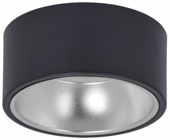 IEK LIGHTING Светильник 4017 накладной потолочный под лампу GX53 черный/хром IEK, LT-UPB0-4017-GX53-1-K56