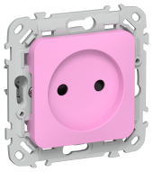FLITE Розетка без заземления с защитными шторками 10А РСш01-0-ФлПр пурпурный IEK, FI-R13-10-K99