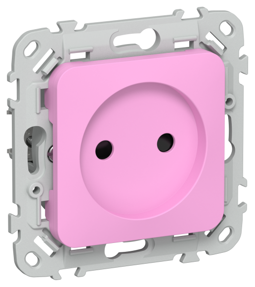 IEK FLITE Розетка без заземления с защитными шторками 10А РСш01-0-ФлПр пурпурный IEK, FI-R13-10-K99