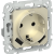 FLITE Розетка 1-местная с заземлением с защитными шторками 16А с USB A+A 3,1А РСЮша11-0-ФлШ шампань IEK, FI-R14-16-U21-D31-K37