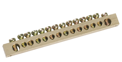 IEK Шина PEN "земля-ноль" 6х9мм 14/2 (14групп/креп по краям) IEK, YNN11-14-100