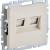 BRITE Розетка компьютерная двойная RJ45 кат.5E РК10-2-БрКр бежевый IEK, BR-K20-1-K10