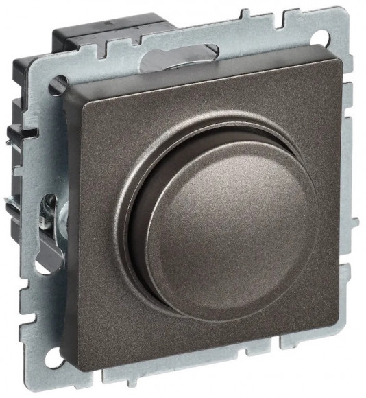 IEK BRITE Светорегулятор поворотно-нажимной 600Вт СС10-1-0-БрТБ темная бронза IEK, BR-D20-0600-K45