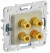 IEK SKANDY Аудиорозетка 4-местная SK-A01B бежевый , SK-S40-K10
