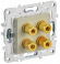IEK SKANDY Аудиорозетка 4-местная SK-A01B бежевый , SK-S40-K10