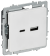 IEK BRITE Розетка USB A+C 18Вт РЮ11-1-БрАБ арктический белый , BR-U22-018-K91