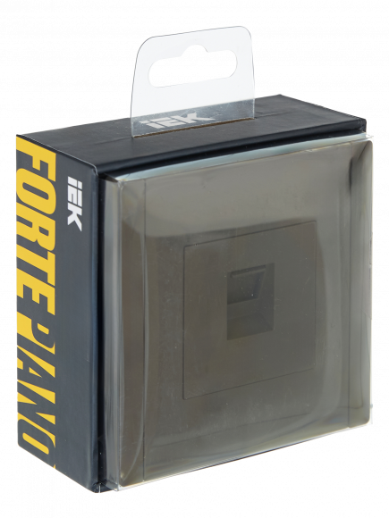 IEK FORTE&PIANO Розетка компьютерная RJ45 кат.5E FP332 серый , FP-K10-1-K03