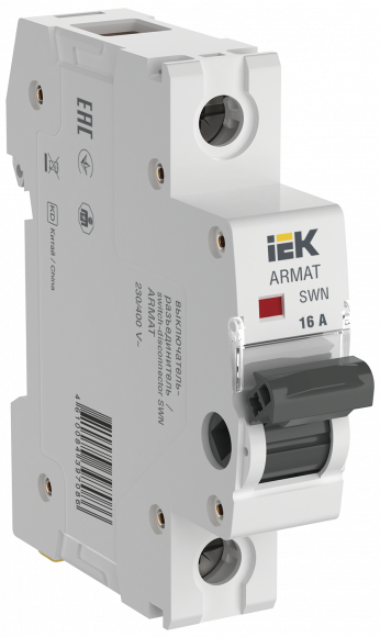 IEK ARMAT Выключатель-разъединитель SWN 1P 16А IEK, AR-SWN-1-016