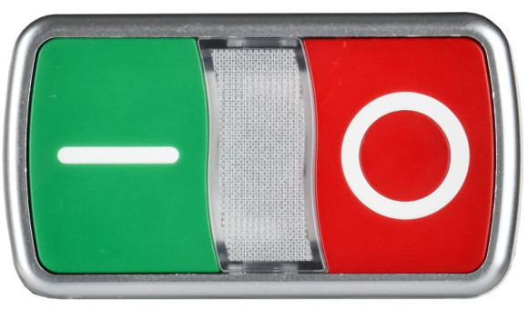 IEK Кнопка "I-O" с подсветкой d=22мм 1NO+1NC MASTER IEK, MI-BT60-11DR-3-11-K51