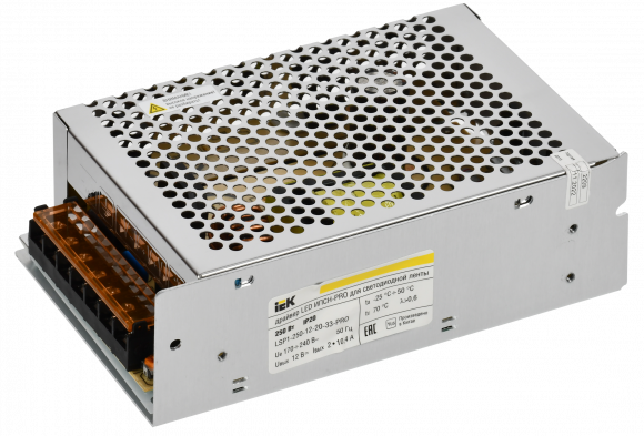 IEK Драйвер LED ИПСН-PRO 250Вт 12 В блок - клеммы IP20 IEK, LSP1-250-12-20-33-PRO