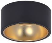 LIGHTING Светильник 4017 накладной потолочный под лампу GX53 черный/золото IEK, LT-UPB0-4017-GX53-1-K57