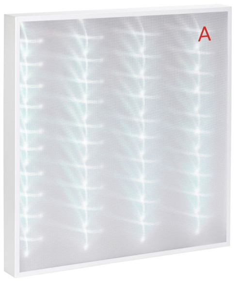 IEK LIGHTING PRO Светильник светодиодный ДВО 2001A 45Вт 5000К IP40 588х588мм Грильято микропризма БАП 3ч IEK, LTP-DVO2-2001A-45-50-K01