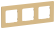 IEK FLITE Рамка 3-местная РУ-3-К-ФлШм шамуа IEK, FI-M32-32-20-K89, Classic
