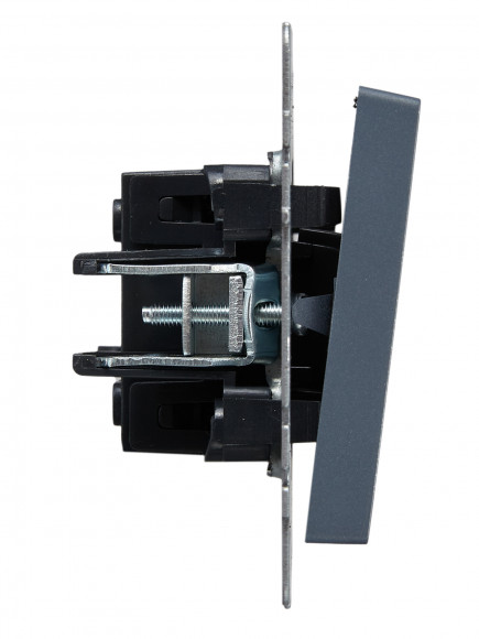 IEK BRITE Выключатель 1-клавишный самовозвратный 10А ВС10-1-4-БрМ маренго , BR-V14-0-10-K35