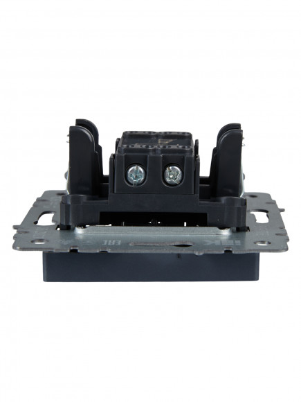 IEK BRITE Выключатель 1-клавишный самовозвратный 10А ВС10-1-4-БрМ маренго , BR-V14-0-10-K35